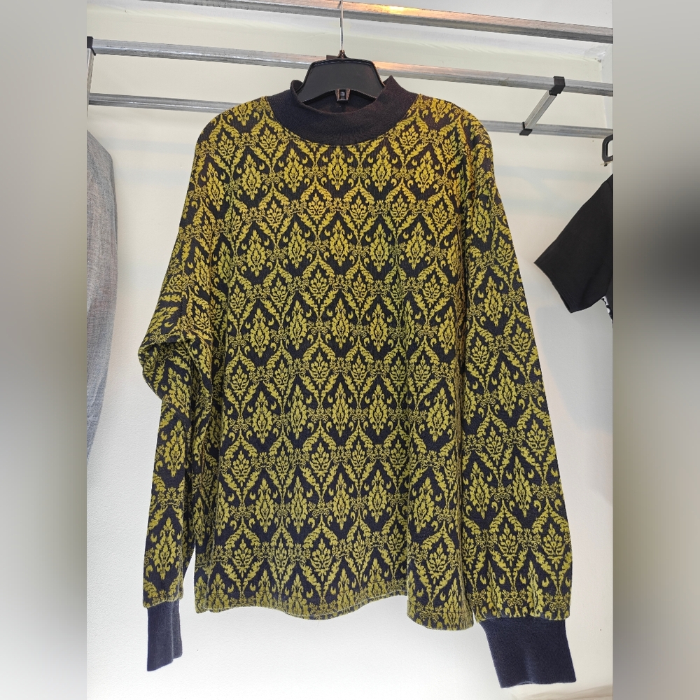 Vintage Le Chateau Damask Sweater L for Men